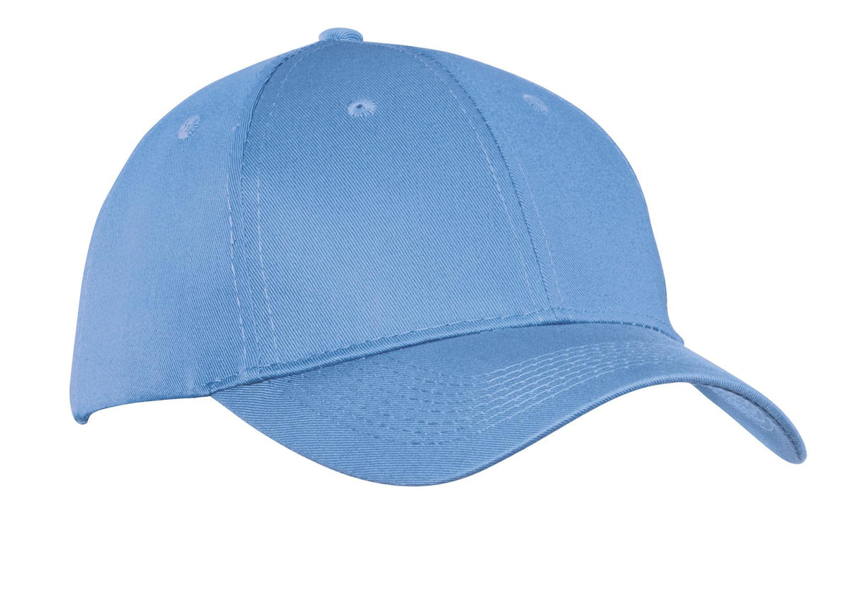 Custom Embroidered Port Authority Caps in Carolina Blue