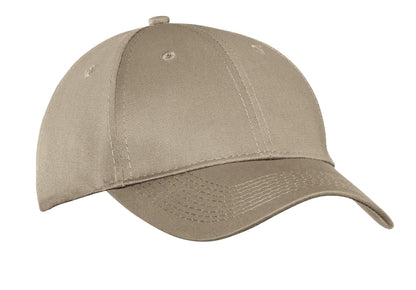 Custom Embroidered Port Authority Caps in Khaki
