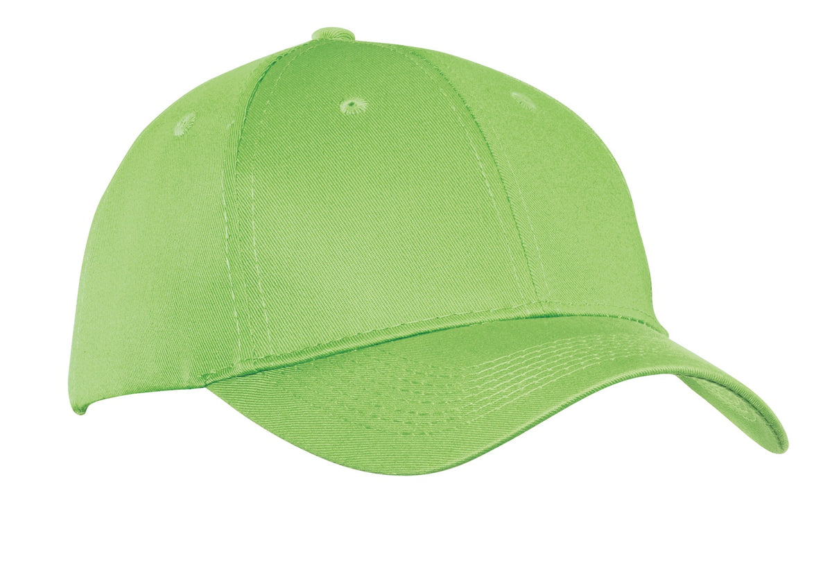 Custom Embroidered Port Authority Caps in Lime