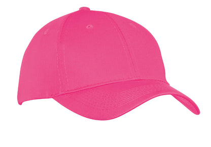 Custom Embroidered Port Authority Caps in Neon Pink