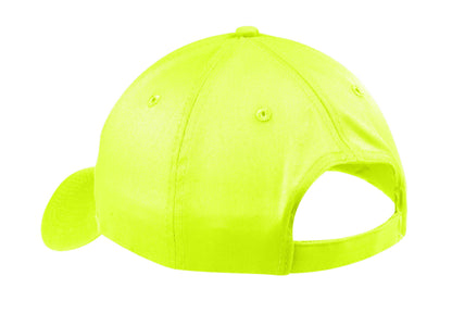 Custom Embroidered Port Authority Caps in Neon Yellow