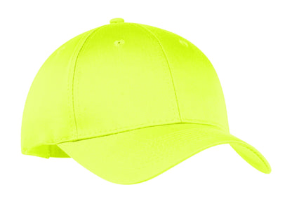 Custom Embroidered Port Authority Caps in Neon Yellow