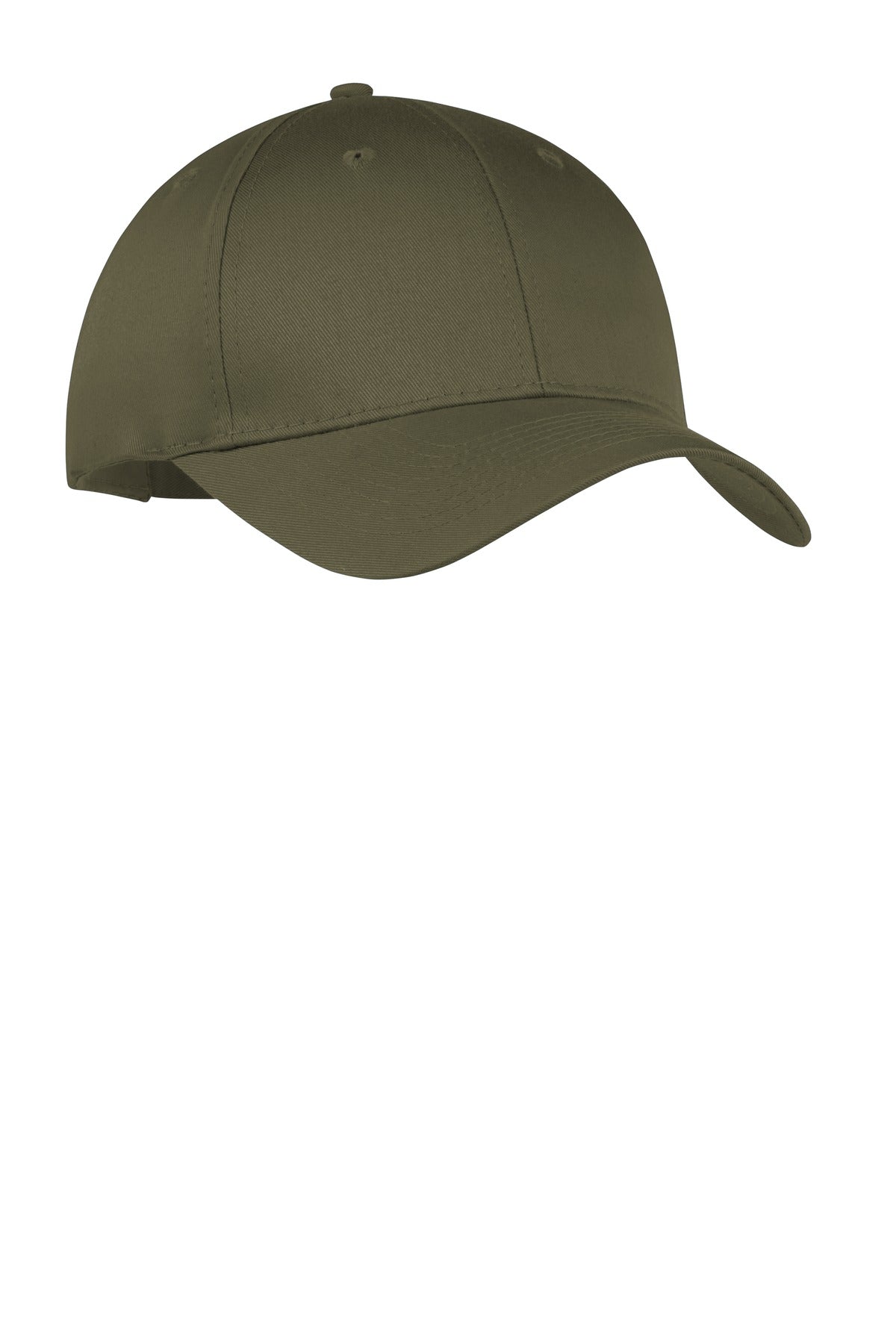 Custom Embroidered Port Authority Caps in Olive Drab Green