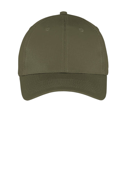 Custom Embroidered Port Authority Caps in Olive Drab Green