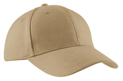 Custom Embroidered Port Authority Caps in Khaki