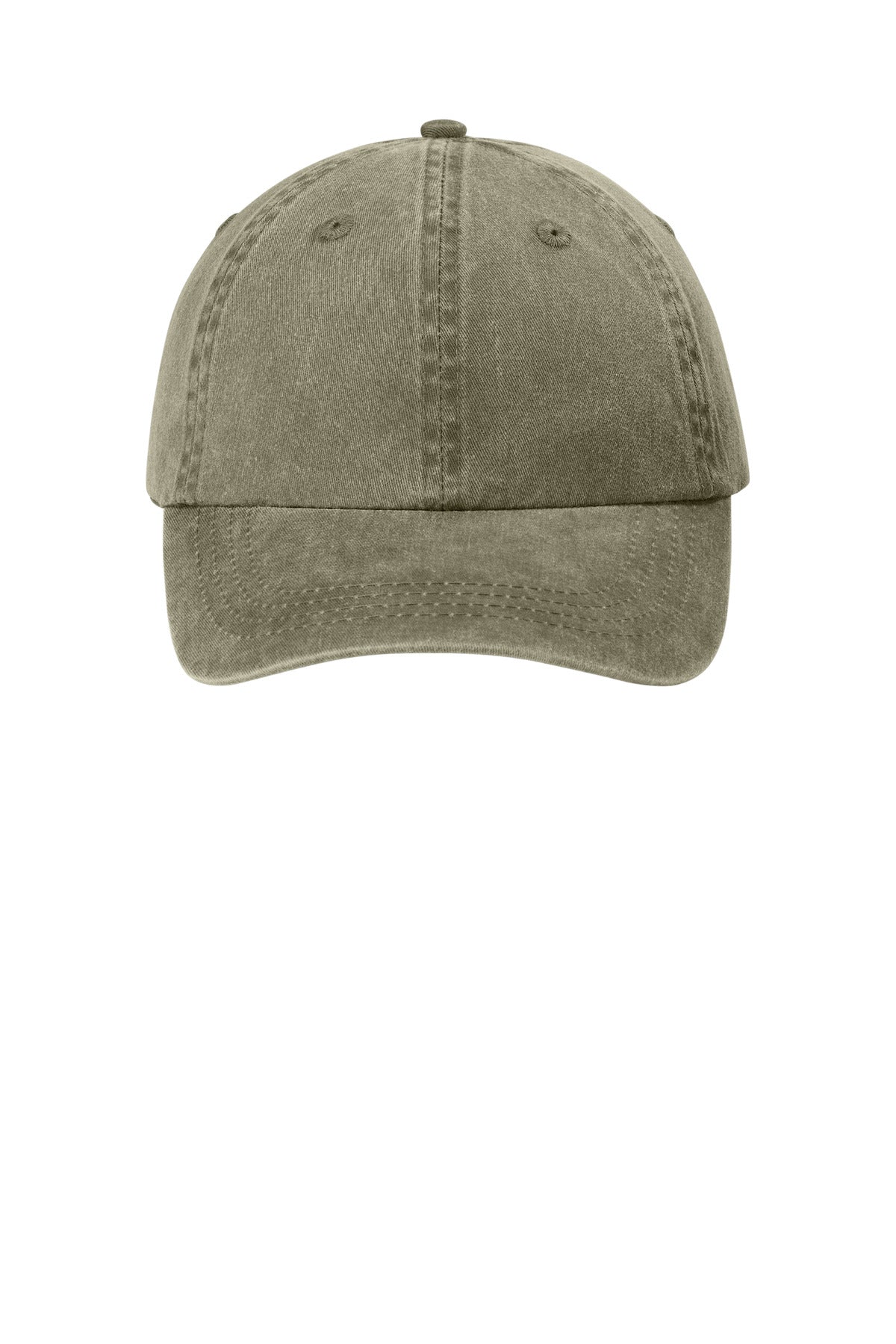 Custom Embroidered Port Authority Caps in Khaki