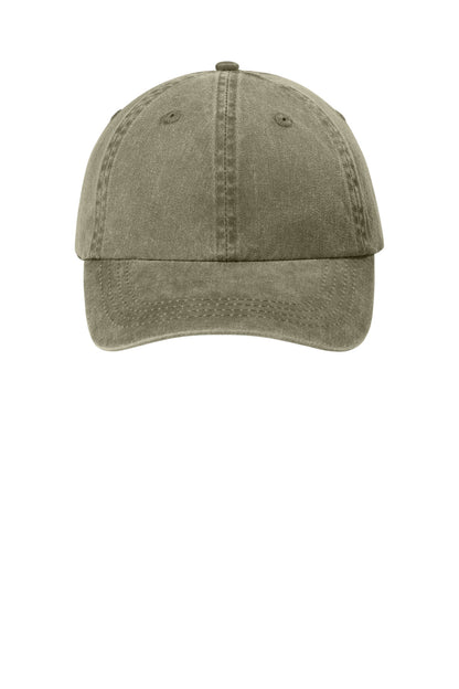 Custom Embroidered Port Authority Caps in Khaki