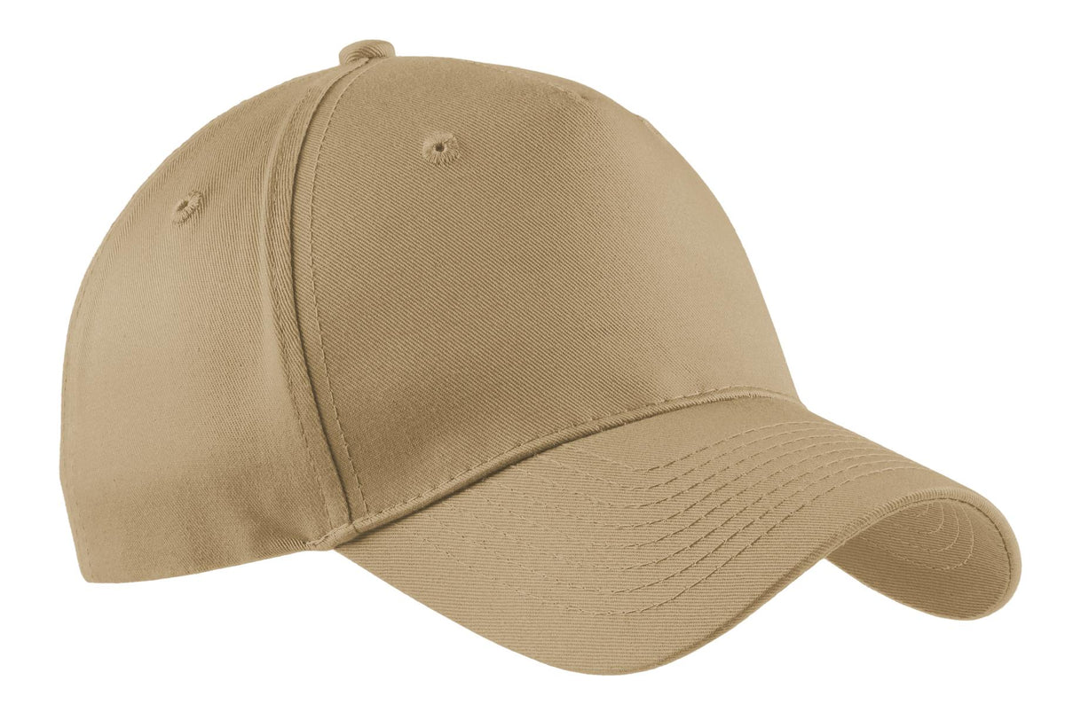Custom Embroidered Port Authority Caps in Khaki