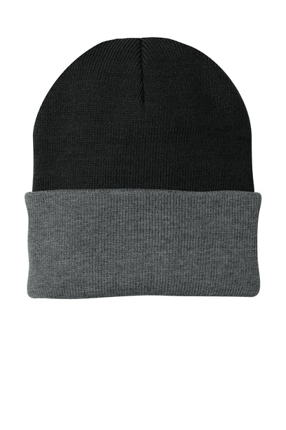Custom Embroidered Port Authority Caps in Black/ Athletic Oxford
