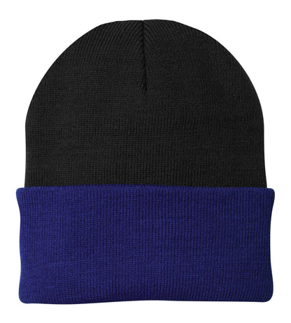 Custom Embroidered Port Authority Caps in Black/ Athletic Royal