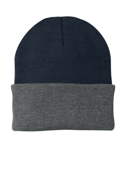 Custom Embroidered Port Authority Caps in Navy/ Athletic Oxford