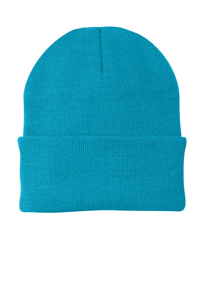 Custom Embroidered Port Authority Caps in Neon Blue