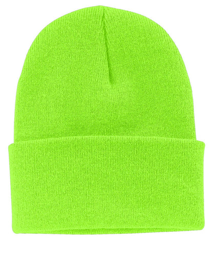 Custom Embroidered Port Authority Caps in Neon Green