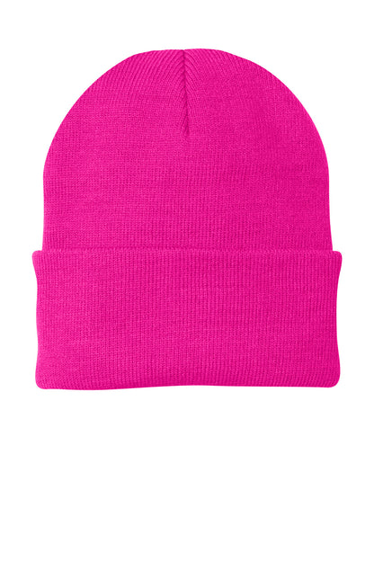 Custom Embroidered Port Authority Caps in Neon Pink Glo