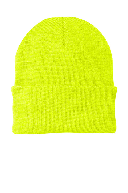 Custom Embroidered Port Authority Caps in Neon Yellow