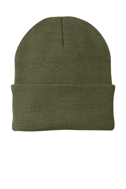 Custom Embroidered Port Authority Caps in Olive Drab Green