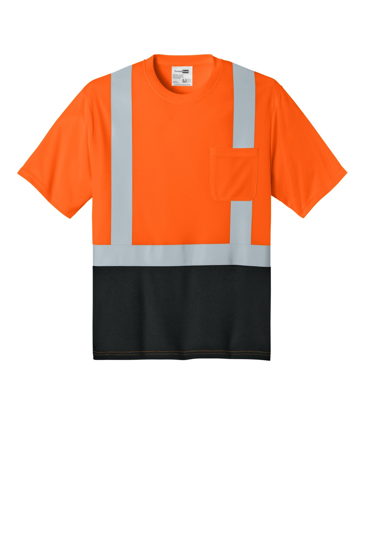 Custom Embroidered CornerStone Uniforms & Workwear in Safety Orange/ Black