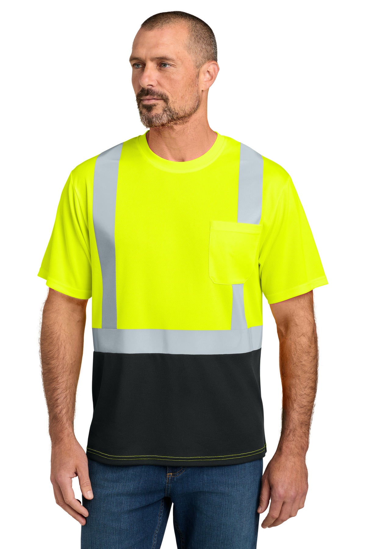 Custom Embroidered CornerStone Uniforms & Workwear in Safety Yellow/ Black