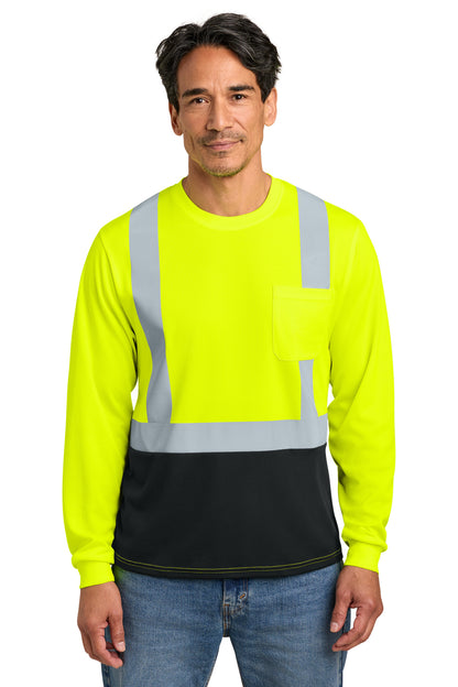 Custom Embroidered CornerStone T-Shirts  in Safety Yellow/ Black