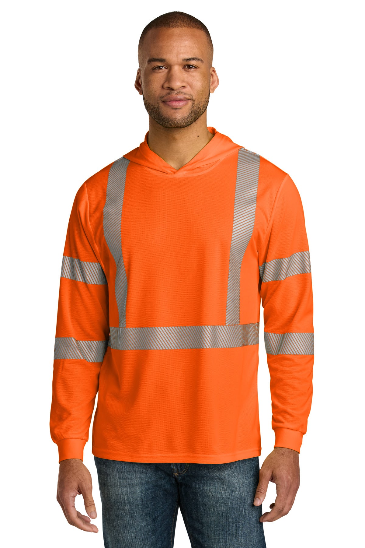 Custom Embroidered CornerStone Polos/Knits in Safety Orange