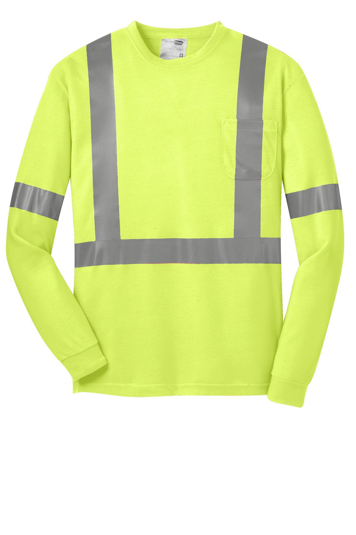 Custom Embroidered CornerStone Personal Protection in Safety Yellow/ Reflective