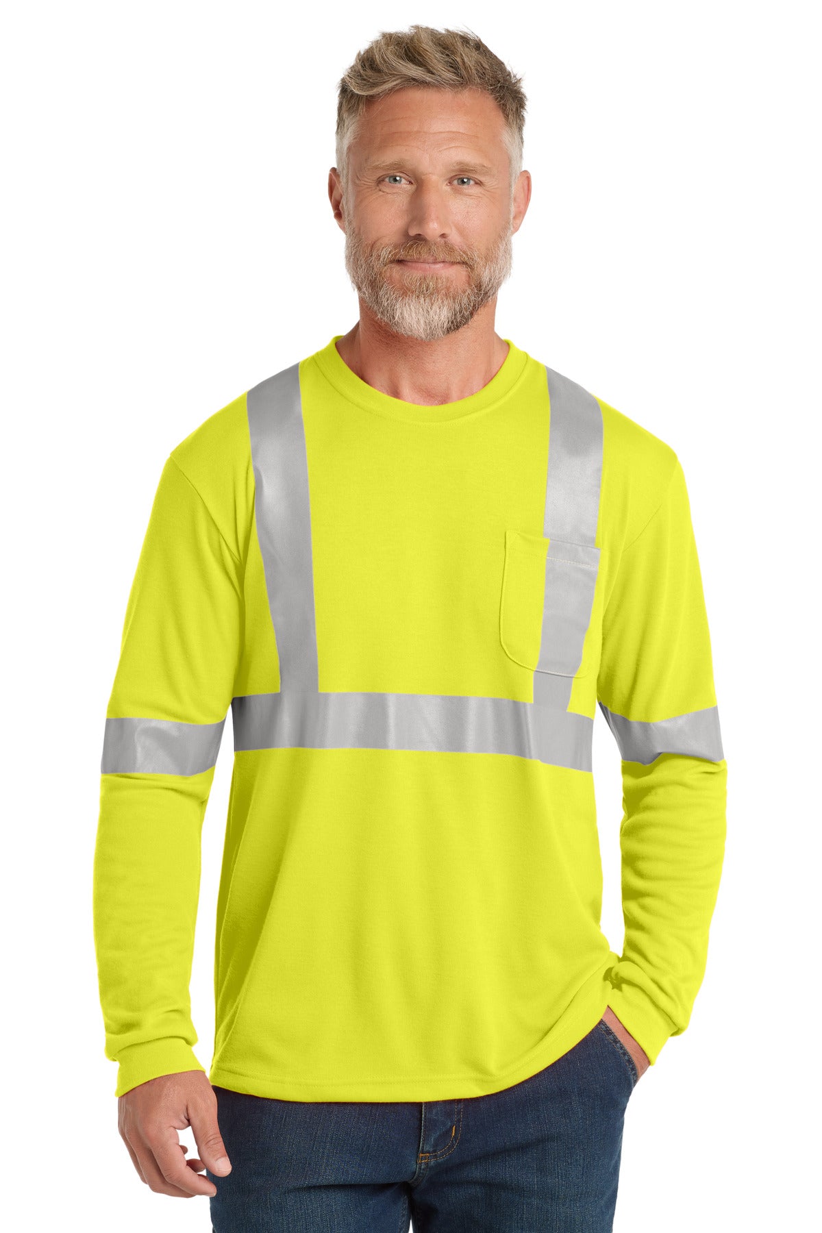 Custom Embroidered CornerStone Personal Protection in Safety Yellow/ Reflective
