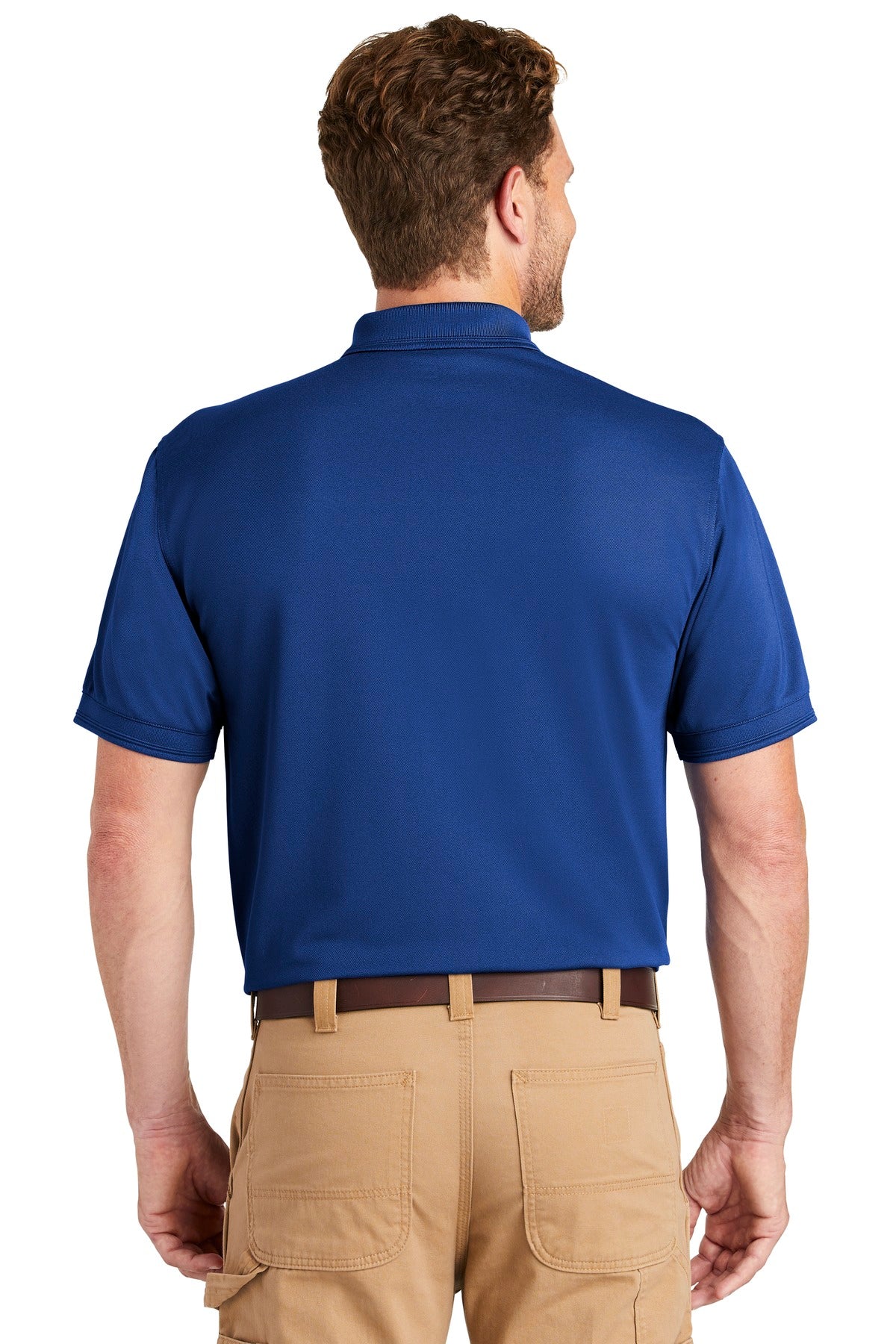 Custom Embroidered CornerStone  Industrial Snag-Proof Pique Pocket Polo. CS4020P,Royal
