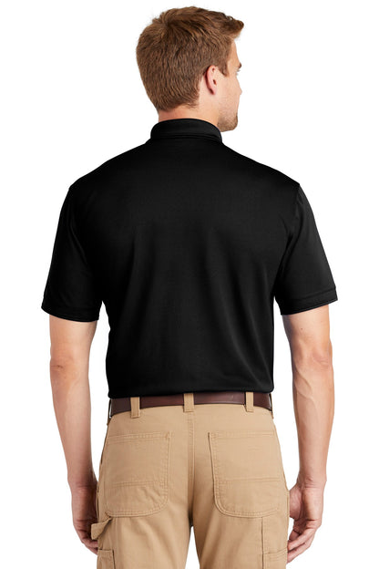 Custom Embroidered CornerStone  Industrial Snag-Proof Pique Polo. CS4020,Black