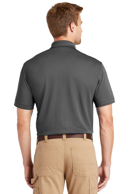 Custom Embroidered CornerStone  Industrial Snag-Proof Pique Polo. CS4020,Charcoal