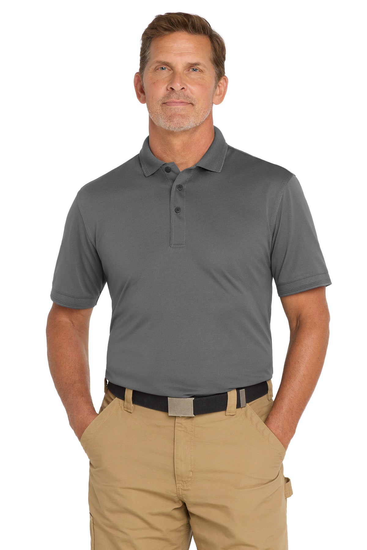 Custom Embroidered CornerStone Polos/Knits in Charcoal