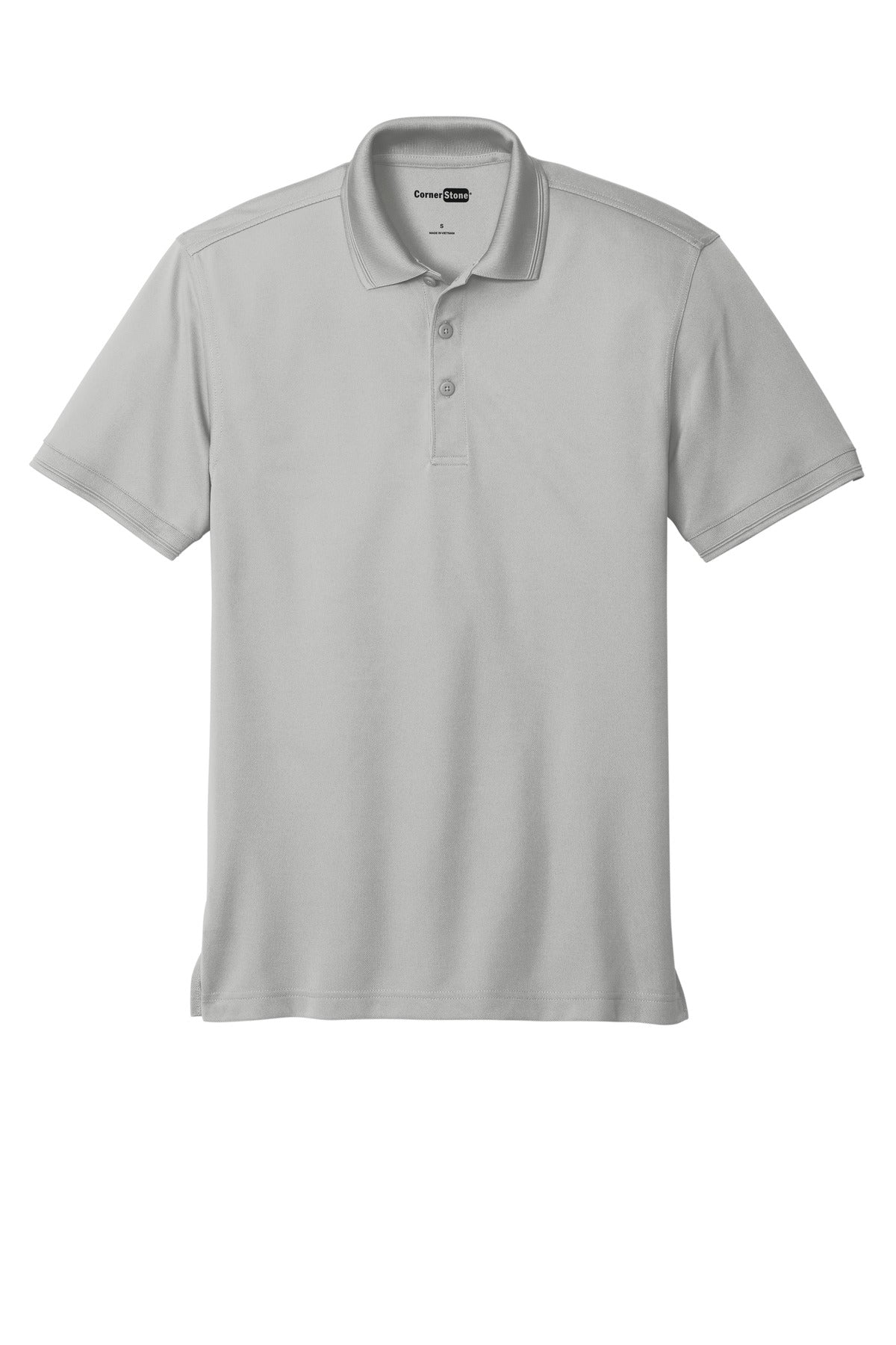 Custom Embroidered CornerStone Polos/Knits in Light Grey