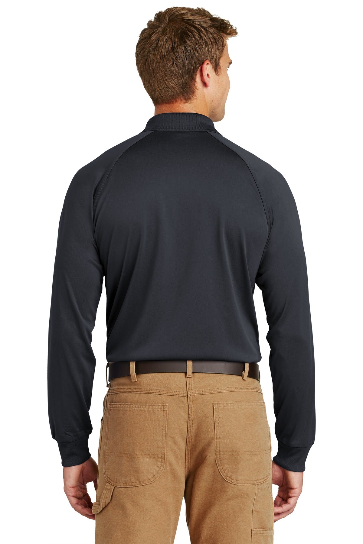 Custom Embroidered CornerStone - Select Long Sleeve Snag-Proof Tactical Polo. CS410LS,Charcoal