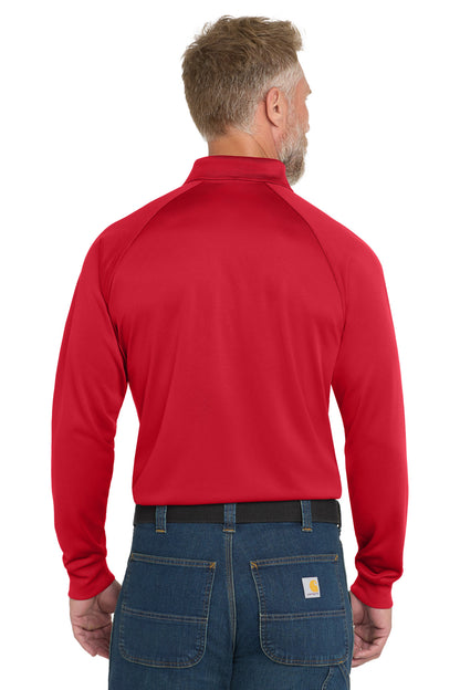 Custom Embroidered CornerStone - Select Long Sleeve Snag-Proof Tactical Polo. CS410LS,Red