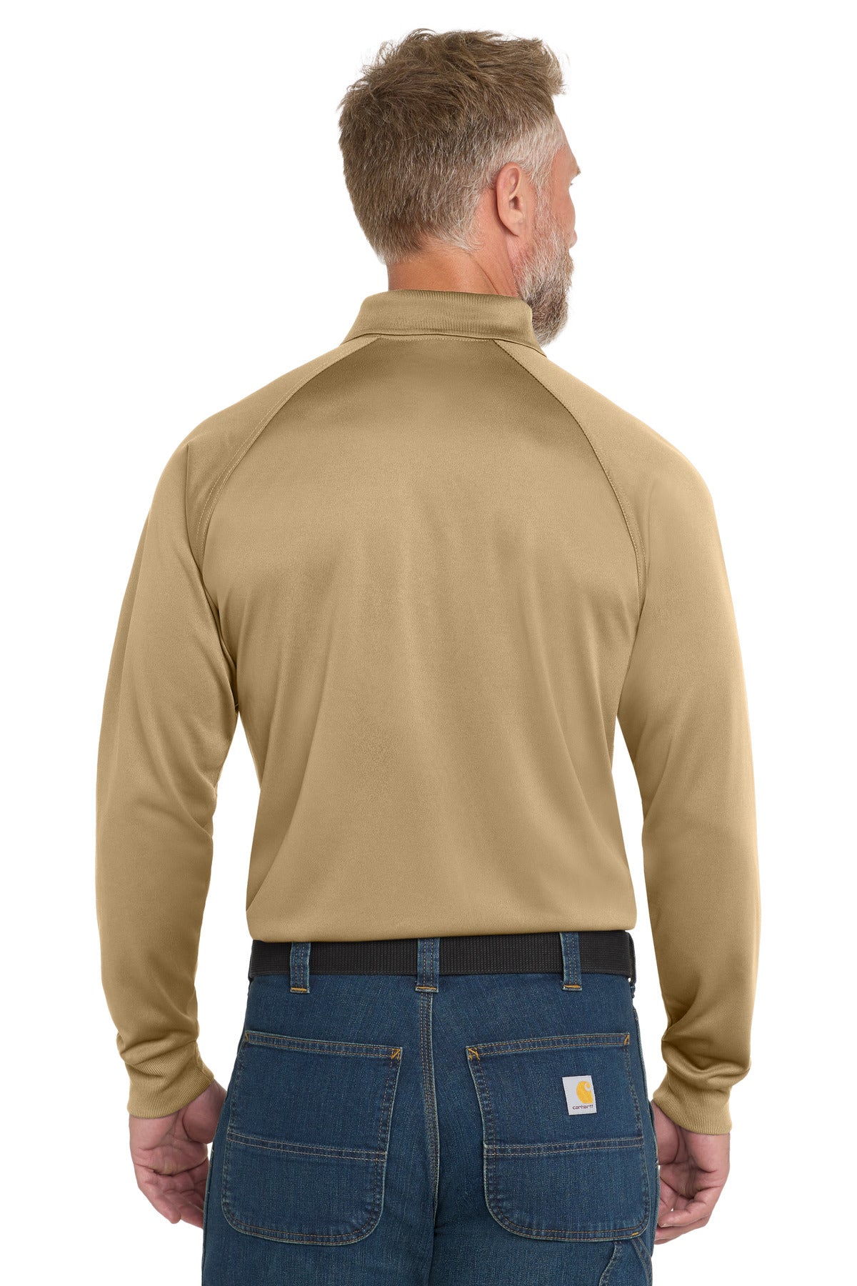 Custom Embroidered CornerStone - Select Long Sleeve Snag-Proof Tactical Polo. CS410LS,Tan