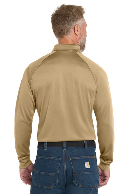 Custom Embroidered CornerStone - Select Long Sleeve Snag-Proof Tactical Polo. CS410LS,Tan