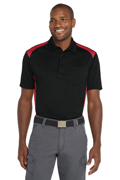 Custom Embroidered CornerStone Polos/Knits in Black/ Red