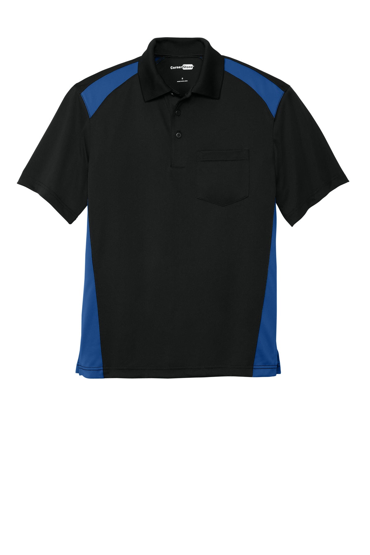 Custom Embroidered CornerStone Polos/Knits in Black/ Royal