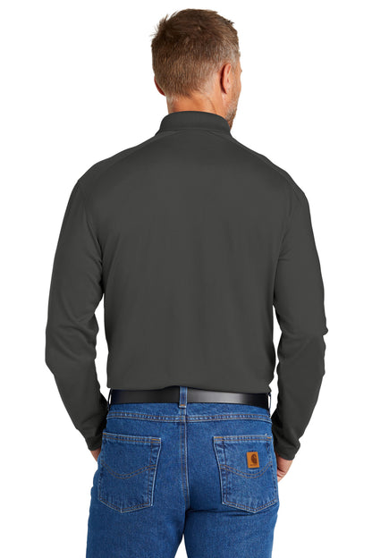 Custom Embroidered CornerStone Select Lightweight Snag-Proof Long Sleeve Polo CS418LS,Charcoal