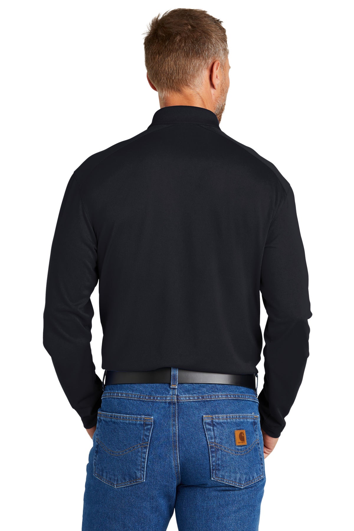 Custom Embroidered CornerStone Select Lightweight Snag-Proof Long Sleeve Polo CS418LS,Dark Navy