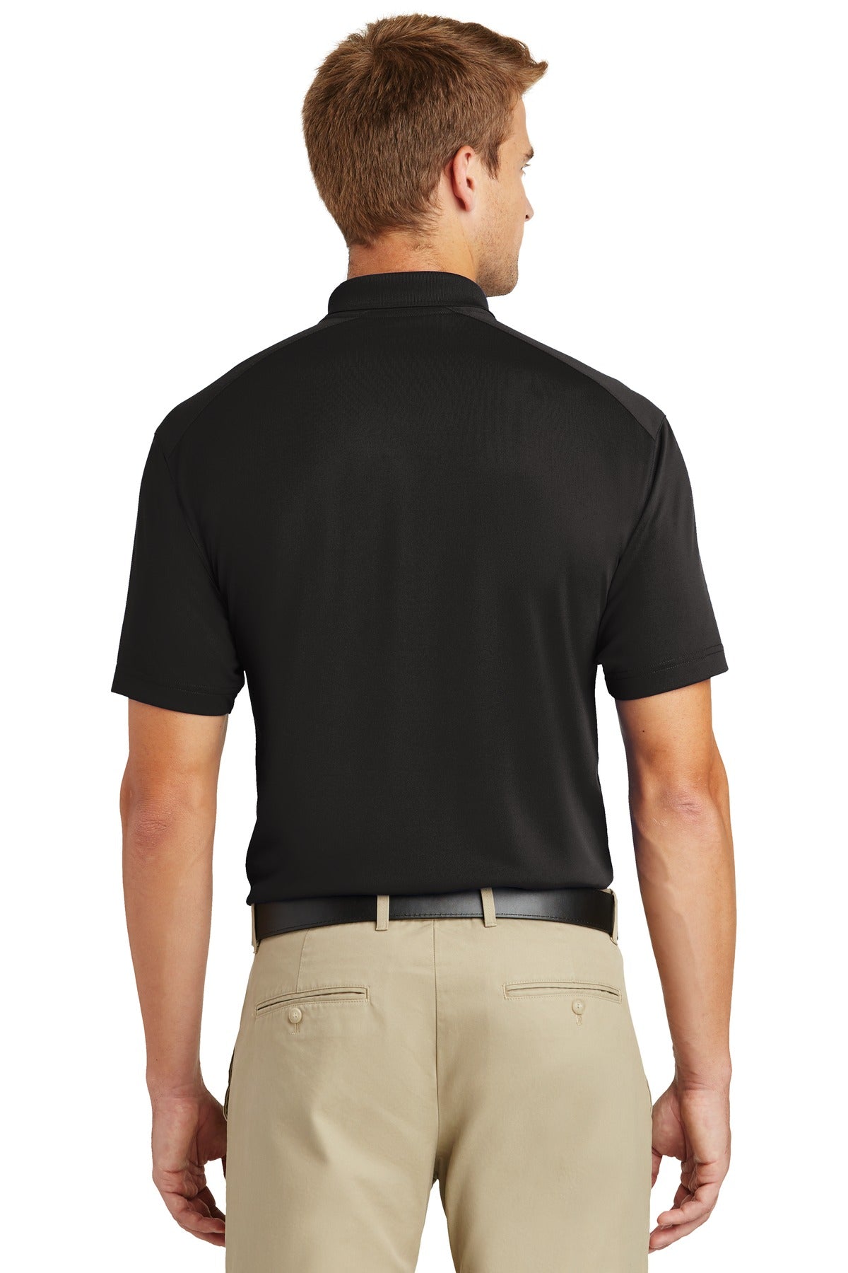 Custom Embroidered CornerStone Select Lightweight Snag-Proof Polo. CS418,Black