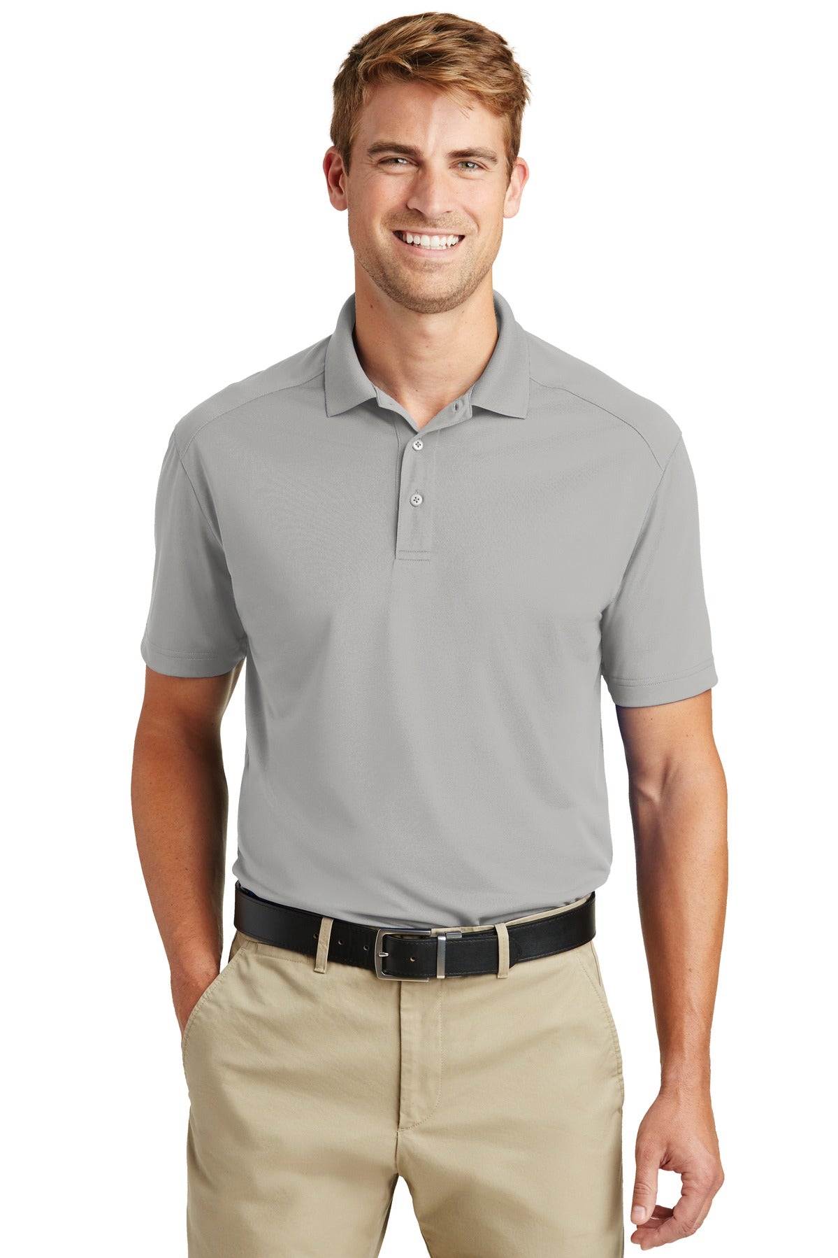 Custom Embroidered CornerStone Polos/Knits in Light Grey
