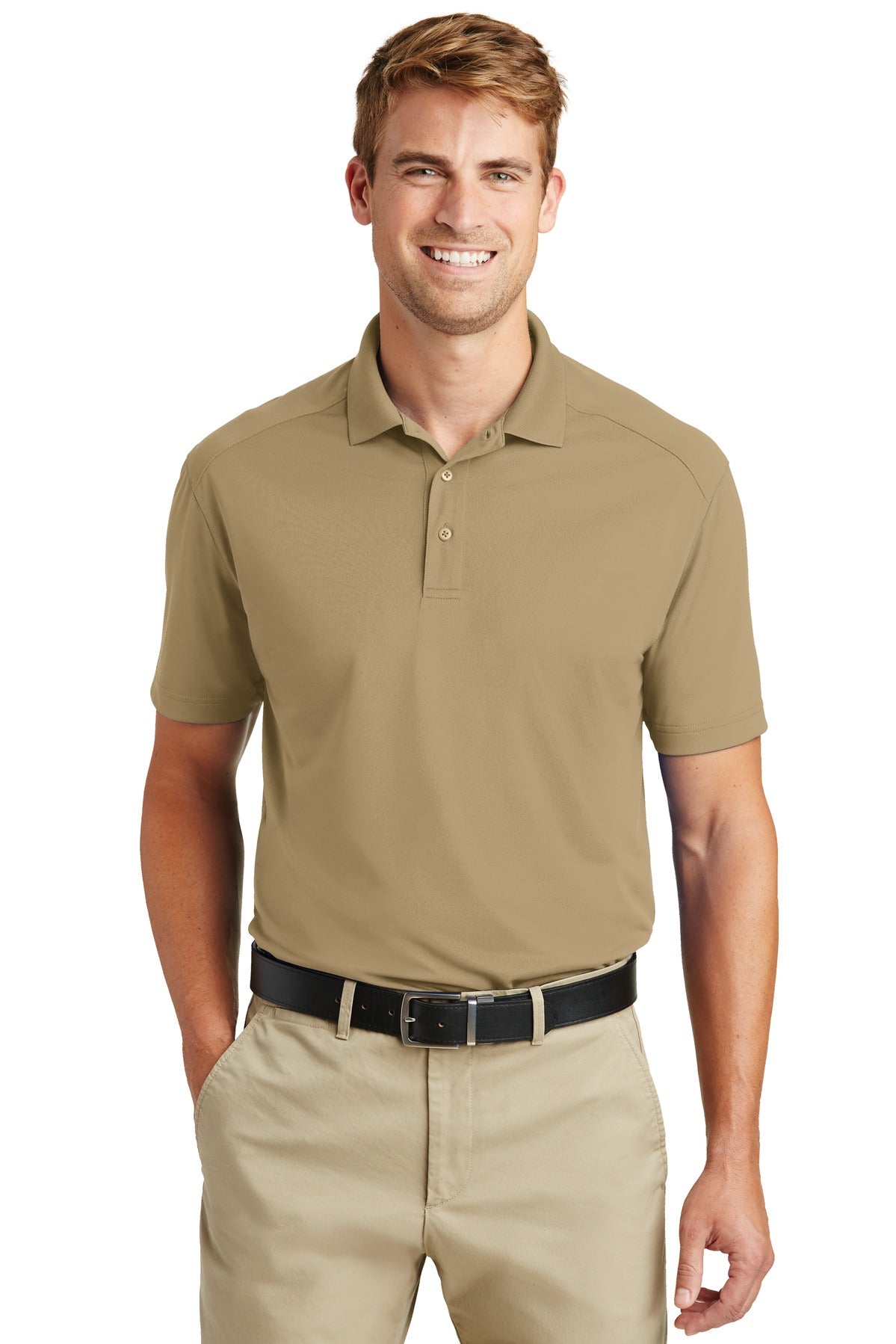 Custom Embroidered CornerStone Polos/Knits in Tan
