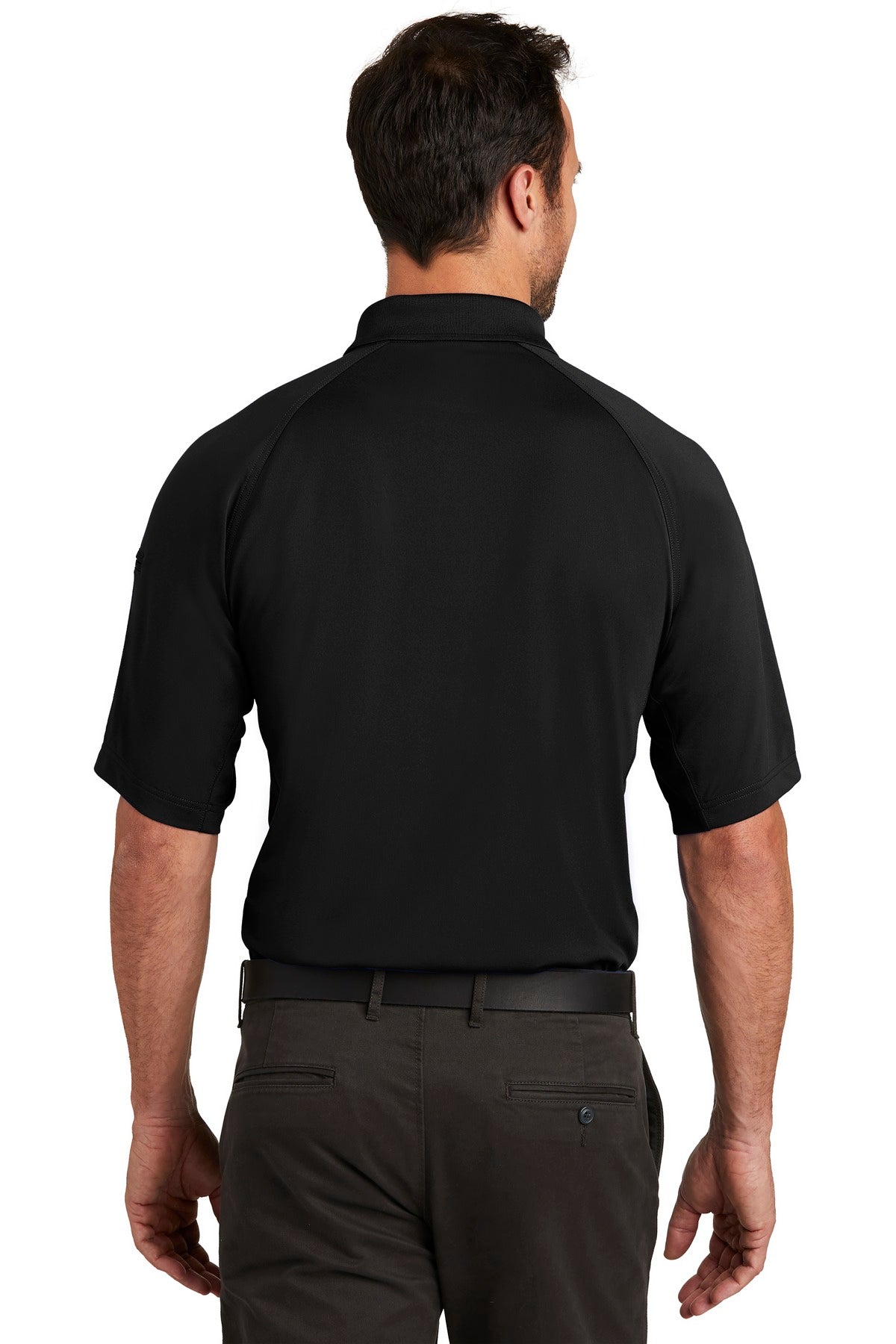 Custom Embroidered CornerStone  Select Lightweight Snag-Proof Tactical Polo. CS420,Black