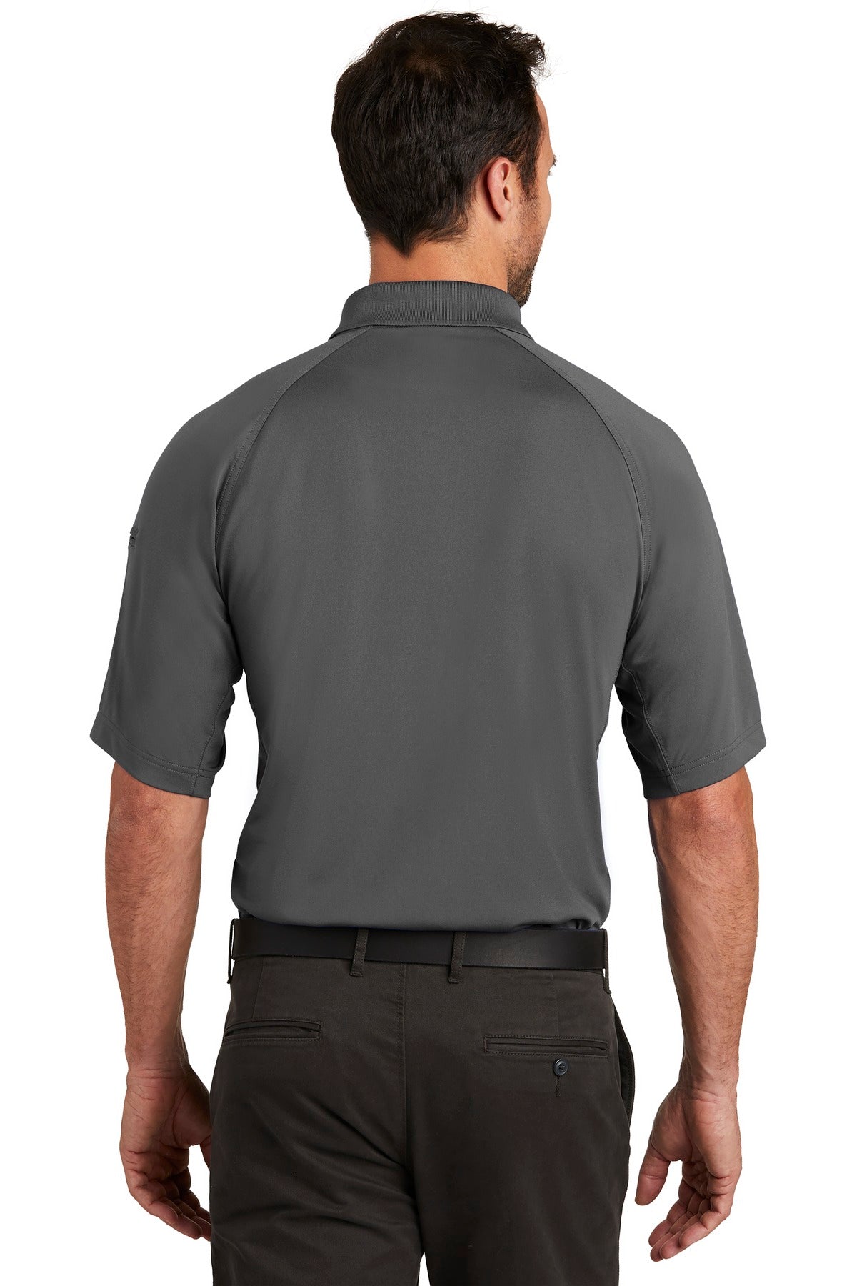 Custom Embroidered CornerStone  Select Lightweight Snag-Proof Tactical Polo. CS420,Charcoal