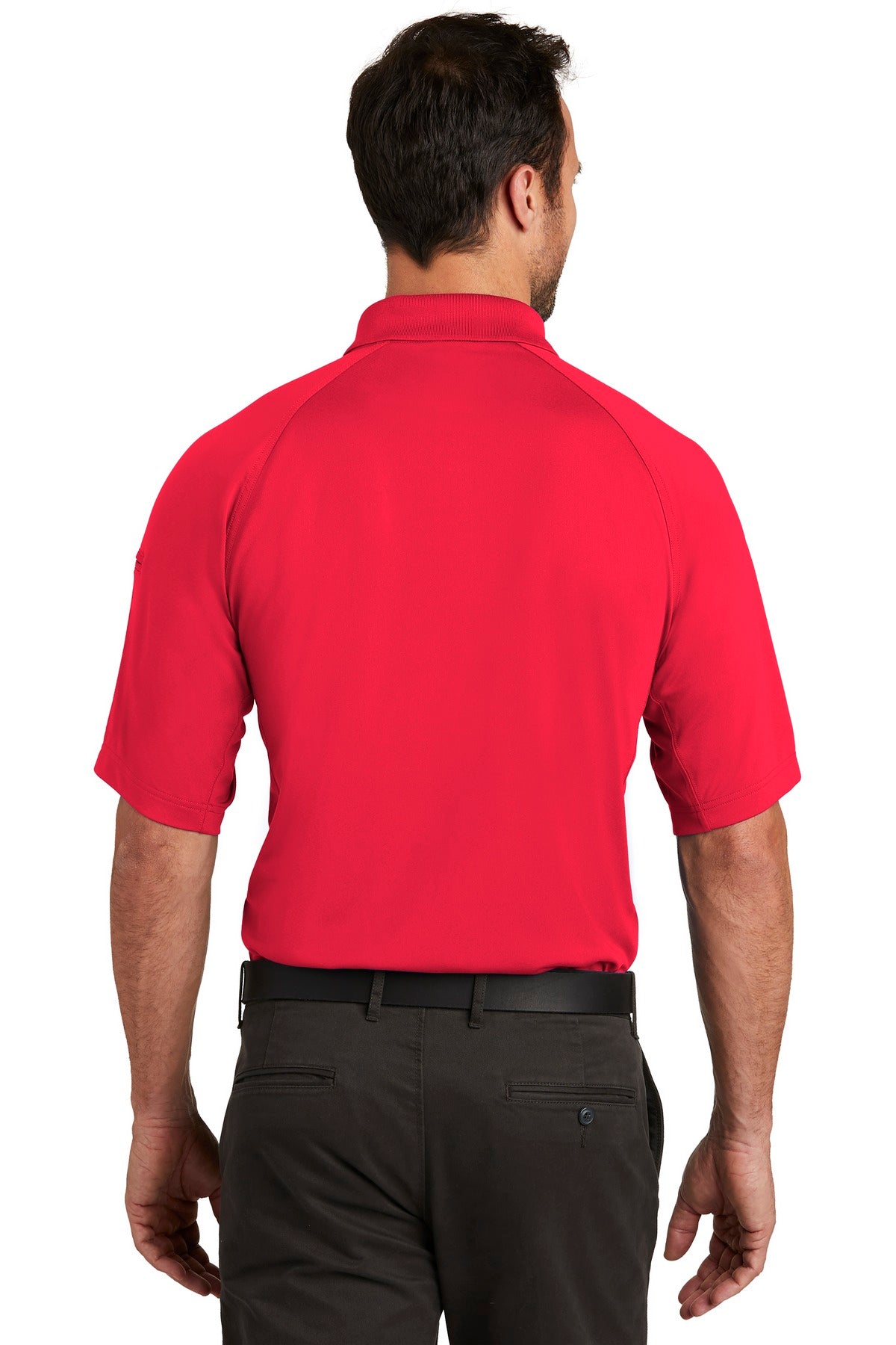 Custom Embroidered CornerStone  Select Lightweight Snag-Proof Tactical Polo. CS420,Red
