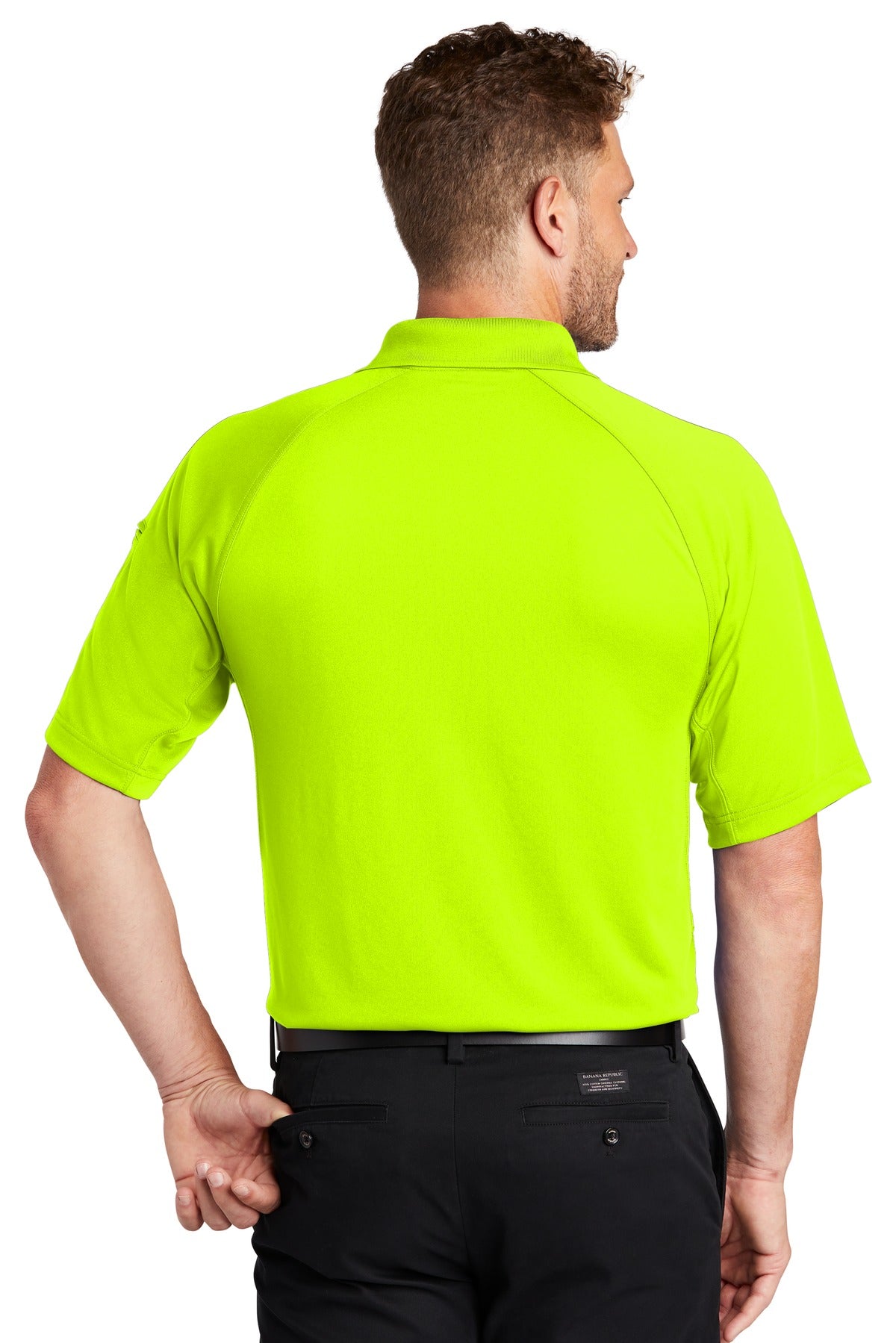 Custom Embroidered CornerStone  Select Lightweight Snag-Proof Tactical Polo. CS420,Safety Yellow