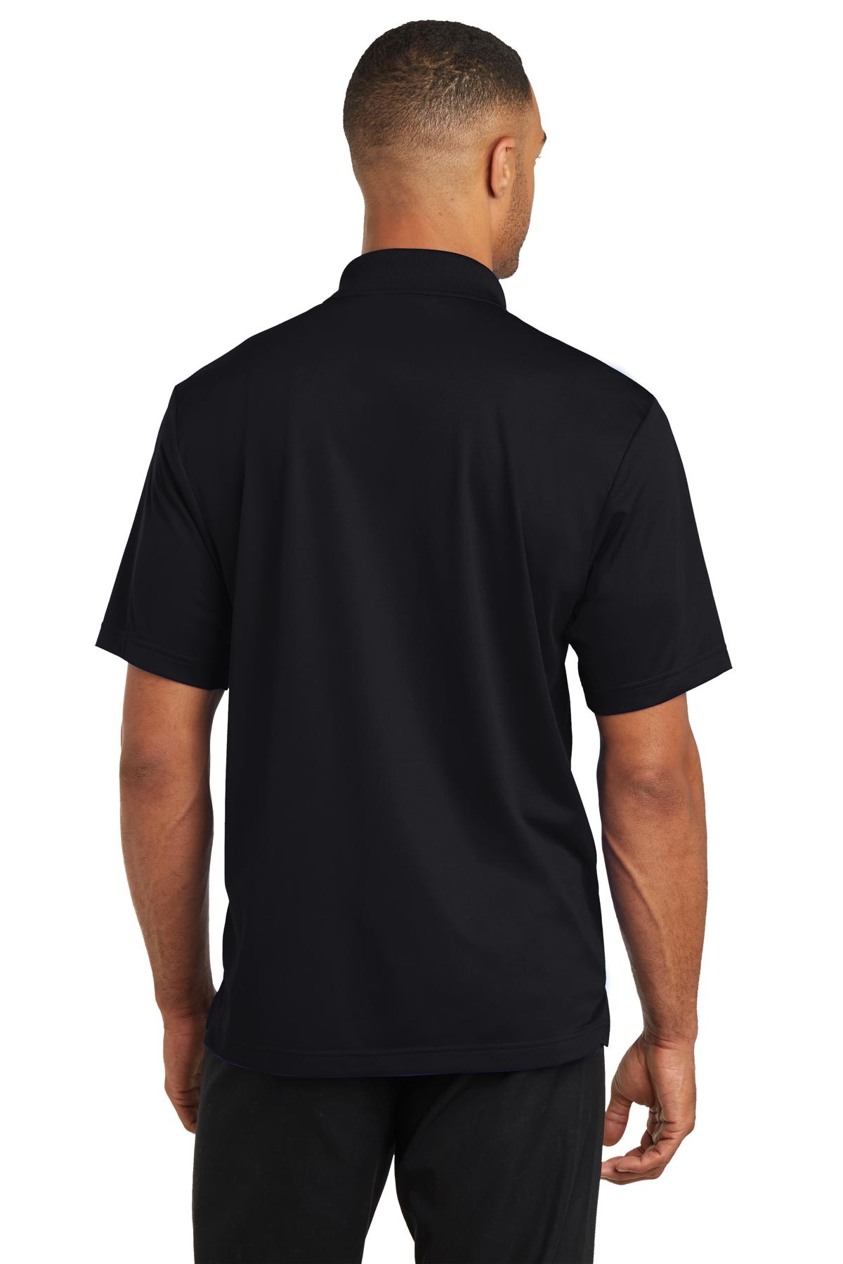 Custom Embroidered CornerStone Micropique Gripper Polo. CS421,Black