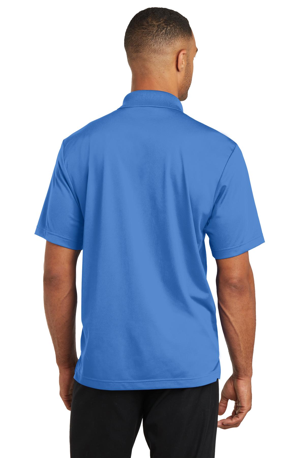 Custom Embroidered CornerStone Micropique Gripper Polo. CS421,Blue Lake