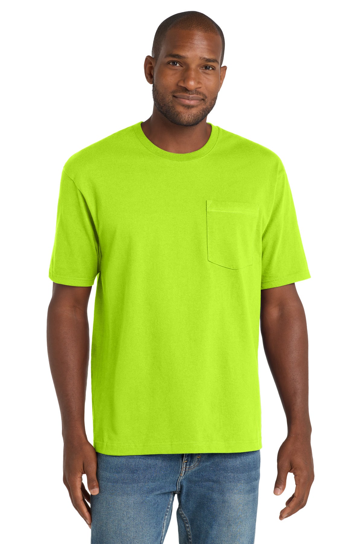 Custom Embroidered CornerStone Polos/Knits in Safety Green