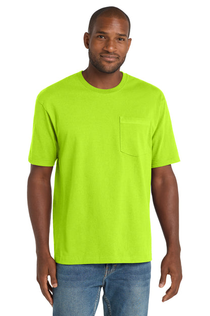 Custom Embroidered CornerStone Polos/Knits in Safety Green